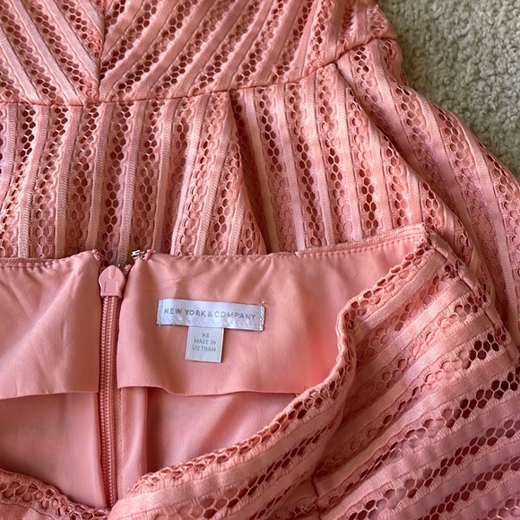 New York & Company Pink Detailed 2-Piece Dress Set - Picture 6 of 9